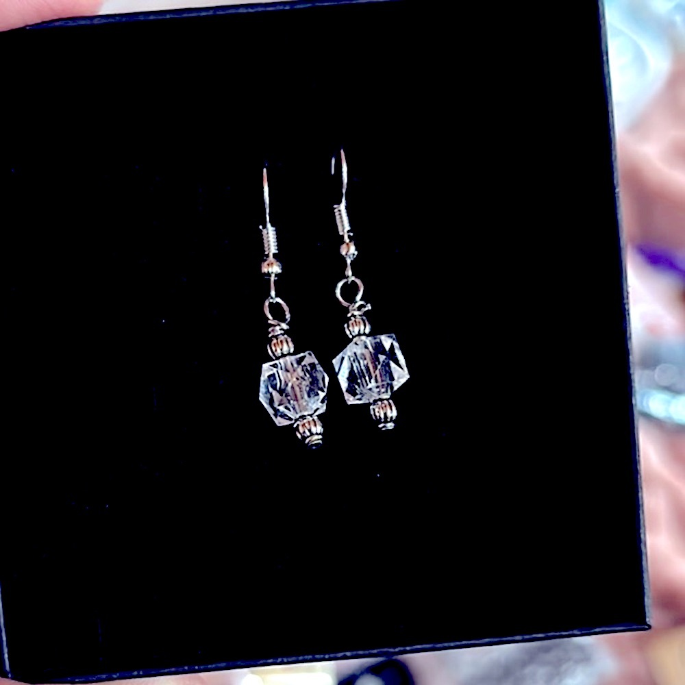 NEW: Handcrafted Elegant Sterling Silver 925 Cubic Crystals Dangle Hook Earrings